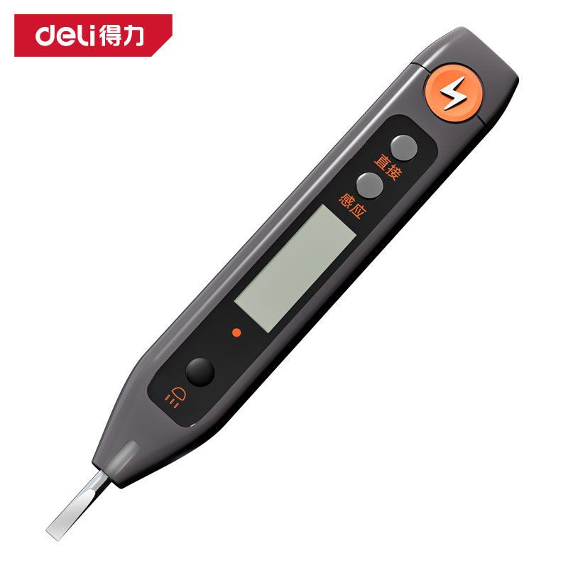 deli6008集团官方网站DW8601C测电笔居家12-250V AC/DC(黑)(支)