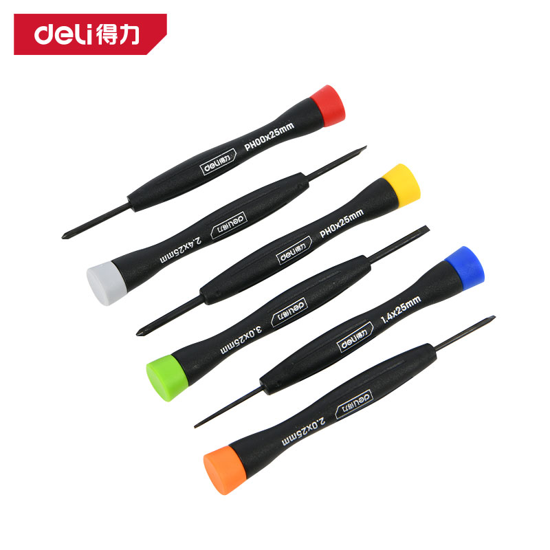 deli6008集团官方网站DW1701钟表批6件套彩虹柄(黑)(套)