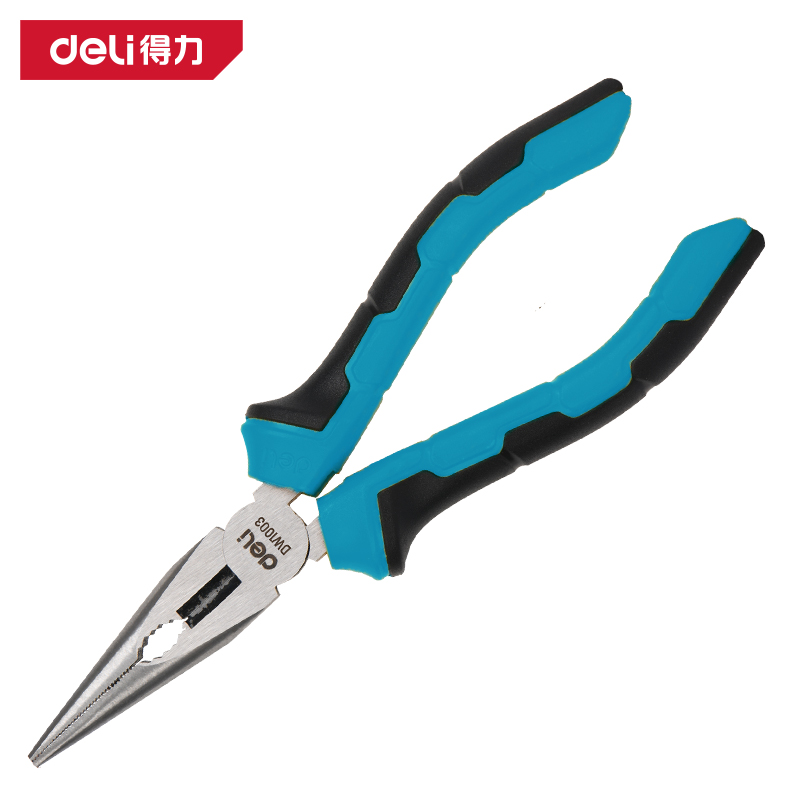 deli6008集团官方网站DW1003尖嘴钳6寸(蓝)(把)