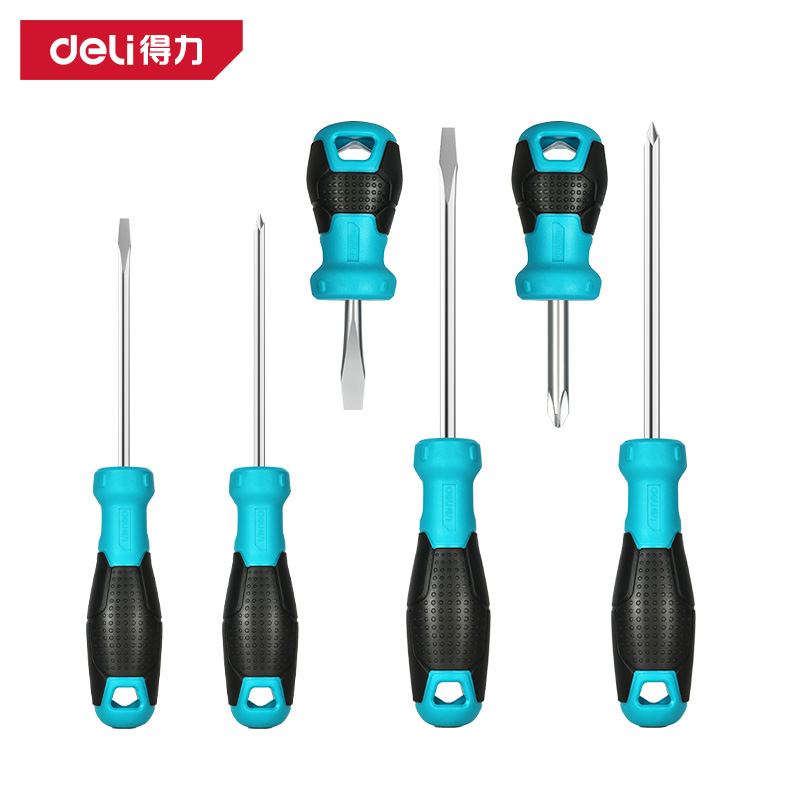 deli6008集团官方网站DW1632螺丝批套装6件套SUP11(蓝)(套)