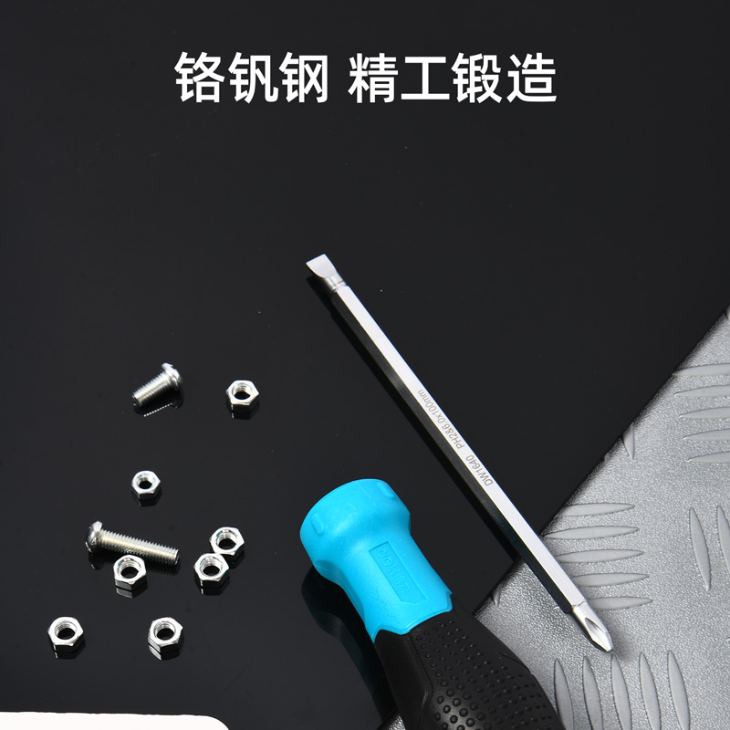 deli6008集团官方网站DW1640两用螺丝批6/PH2x100mm铬钒钢(蓝)(把)