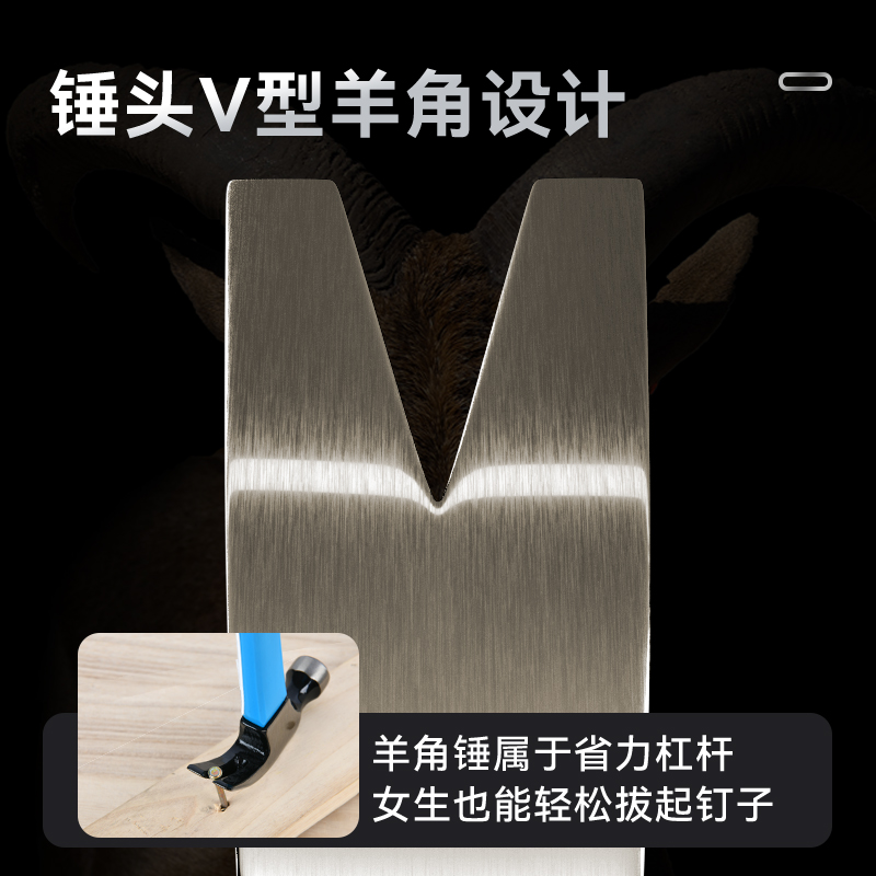 deli6008集团官方网站DW4101纤维柄羊角锤8oz(蓝)(把)