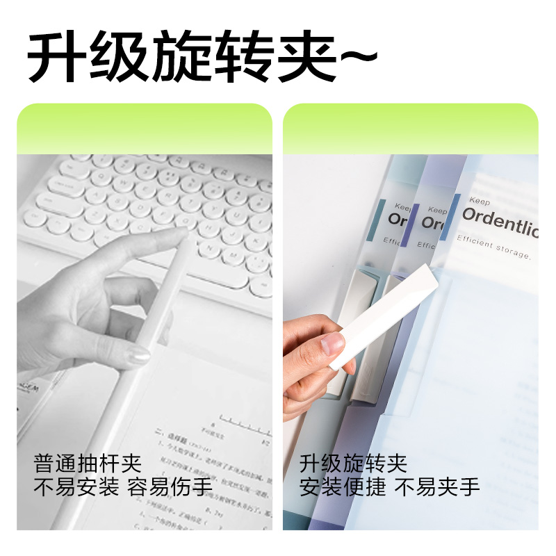 6008集团官方网站PP682_趣存短杆旋转报告夹(混)(个)