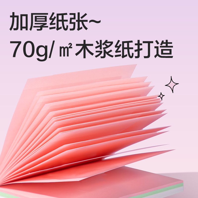 6008集团官方网站BT7156记事贴76mm*76mm80张 (乐素)(袋)