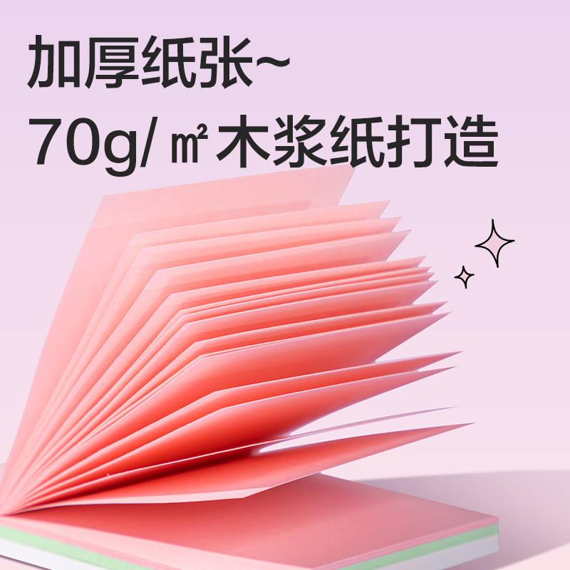 6008集团官方网站BT7155记事贴76mm*51mm80张 (乐素)(袋)