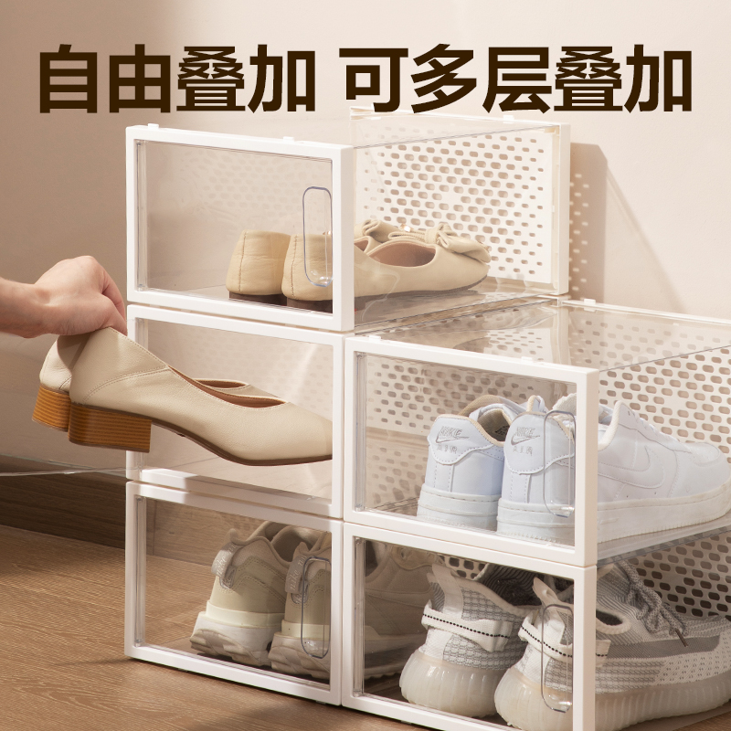 6008集团官方网站PJ108透明鞋盒中号(12个装)(透明)(箱)