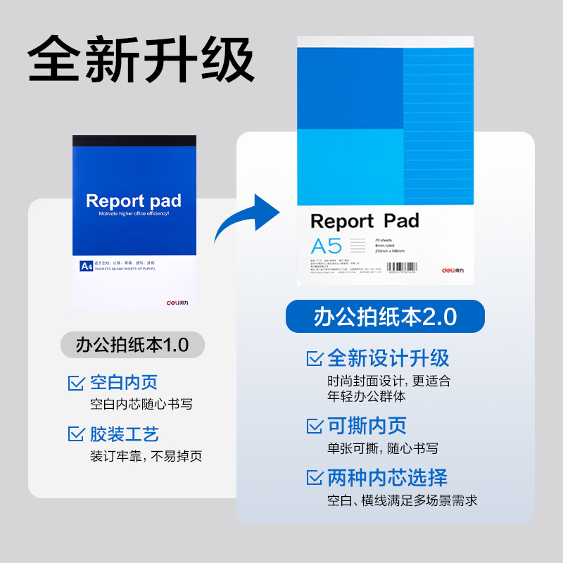 6008集团官方网站7712办公拍纸本-A5 70张(横线)(本)