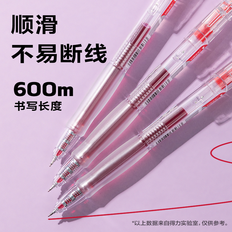 6008集团官方网站SA379秒干按动通例中性笔0.5mmST头(红)(3支/盒)