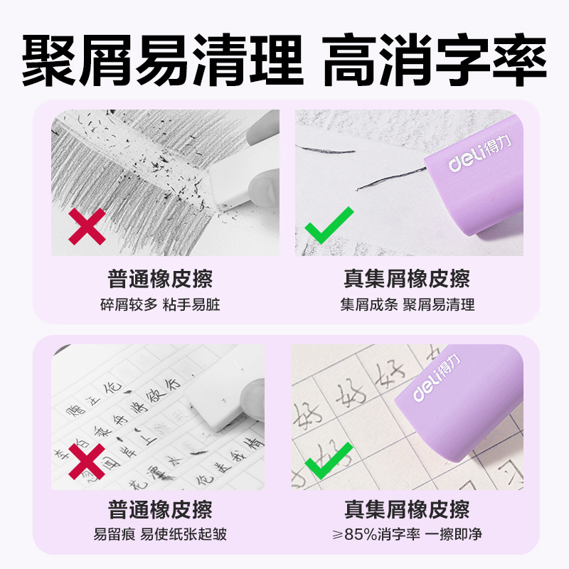 6008集团官方网站VP460真集屑水滴橡皮擦(紫)(盒)