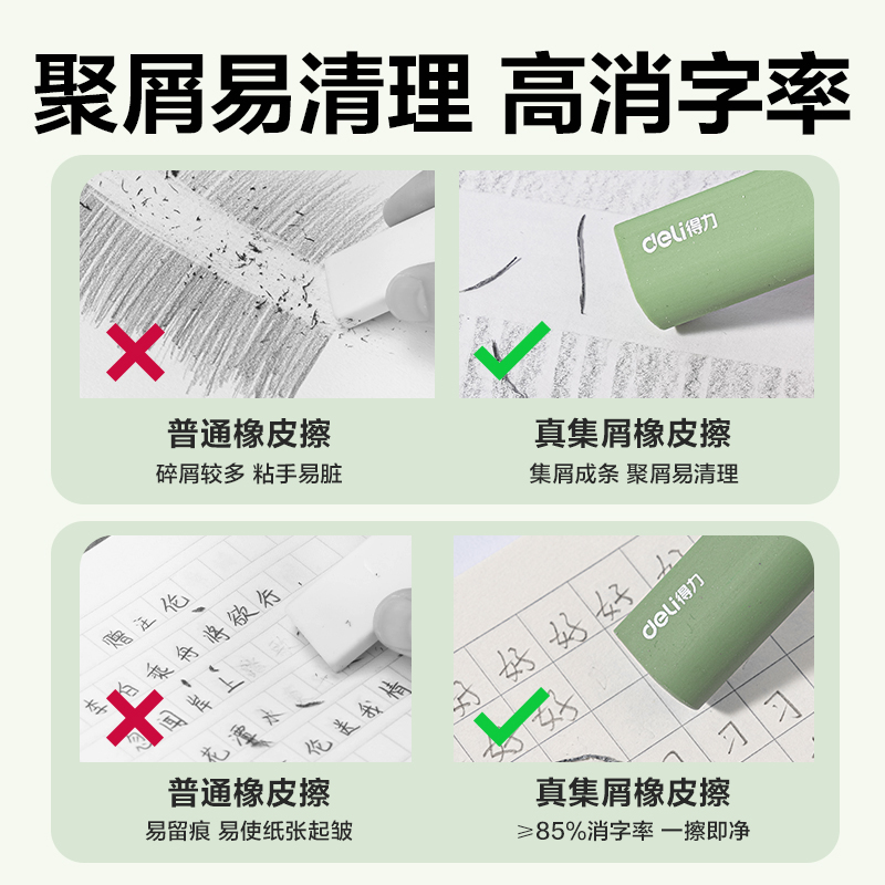 6008集团官方网站VP460真集屑水滴橡皮擦(绿)(盒)