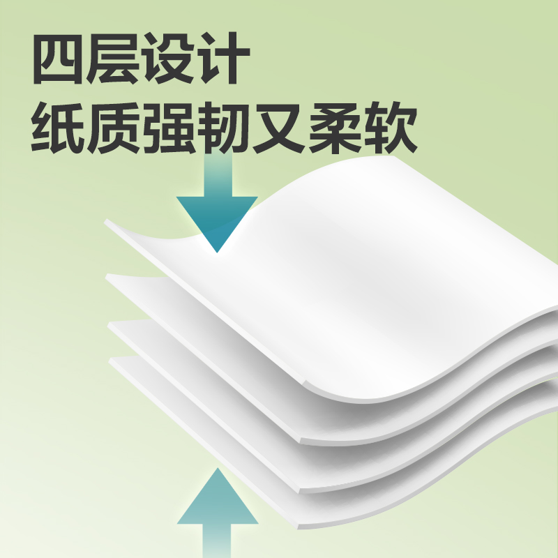 桔然WJ4180-02有芯卷纸4层180g(白色)(10卷/提)