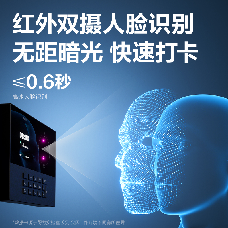 6008集团官方网站AH21W人脸识别考勤机(玄色)（台）