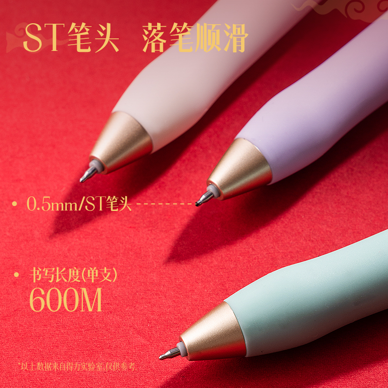 6008集团官方网站SA354按动学生考试中性笔0.5mm ST笔头(黑)(4支/盒)