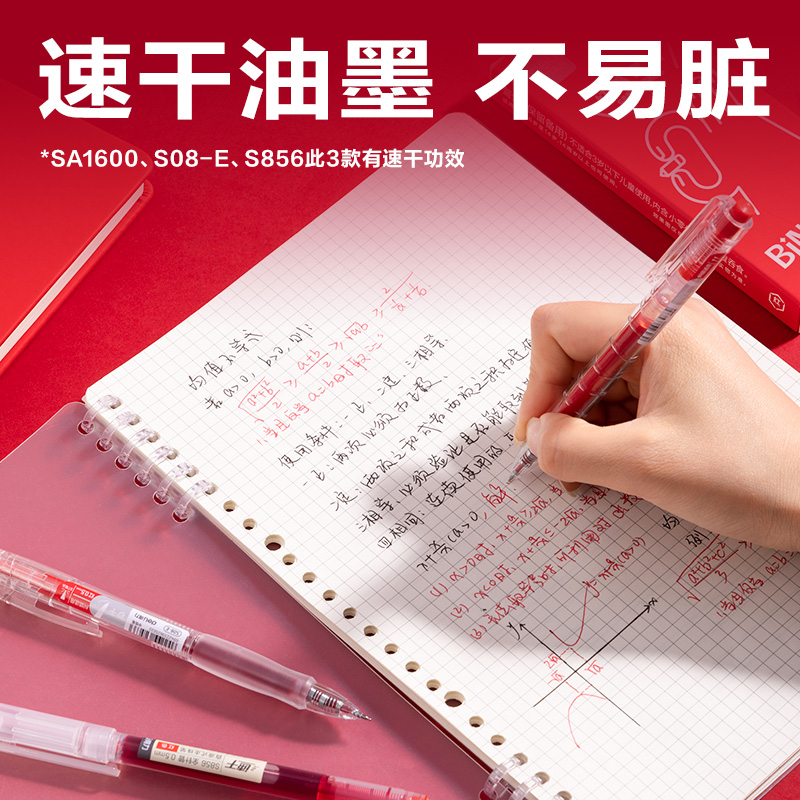 6008集团官方网站SG367红笔套装(红)(5支/盒)