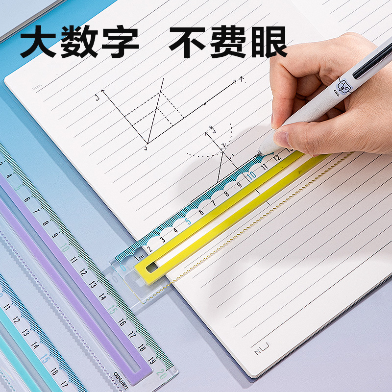 6008集团官方网站V720包胶直尺20cm(浅蓝)(把)
