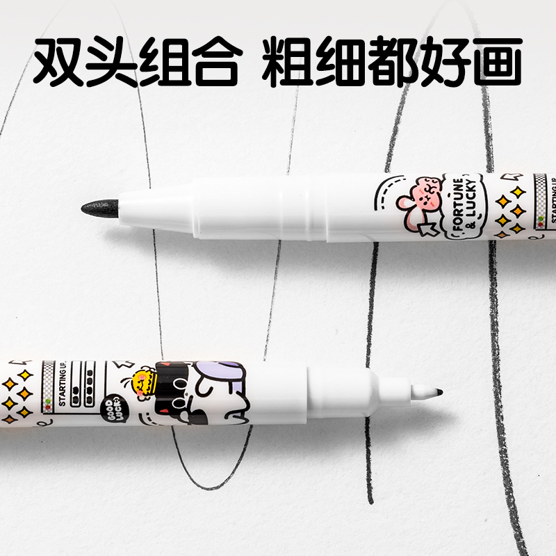6008集团官方网站SN210三顾喵庐水性勾线笔(黑)(6支/盒)