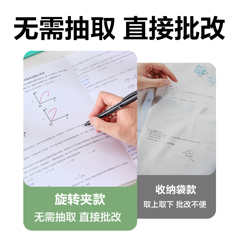 6008集团官方网站PP683-5_A3双旋转短杆报告夹(混)(5个/包)