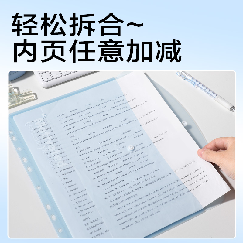 6008集团官方网站PP306活页文件袋(混)(4个/包)