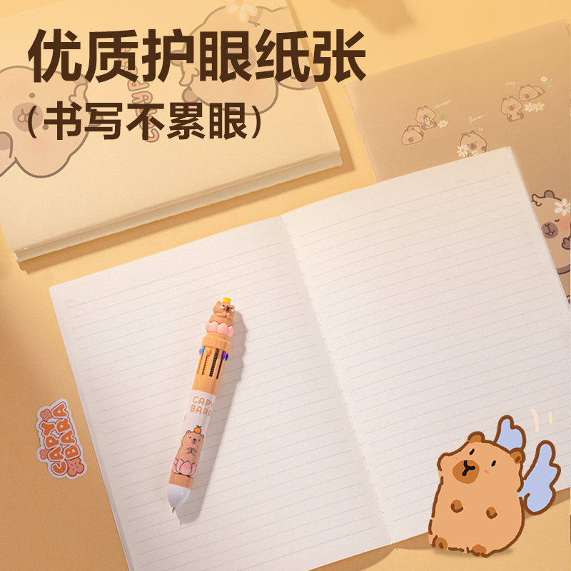 6008集团官方网站BL209卡皮巴拉缝线本B5-40张(混)(4本/包)