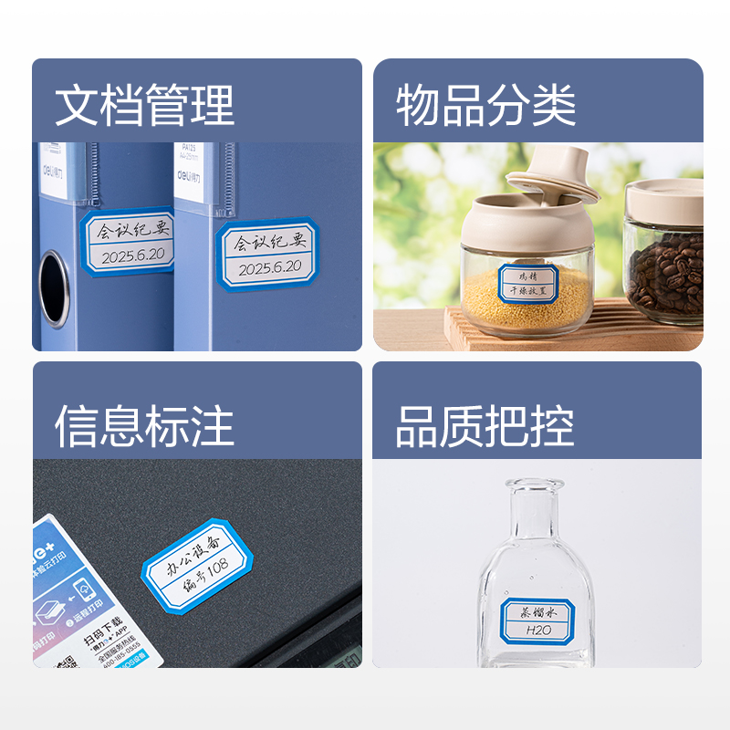 6008集团官方网站BT7190量贩装标贴24*38mm(蓝色分栏)(24张/包)