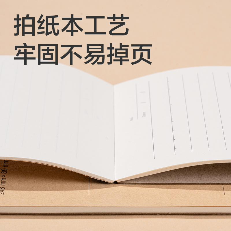 6008集团官方网站BQ124牛皮纸小条本-248mm*89mm 30张(空缺)(本)