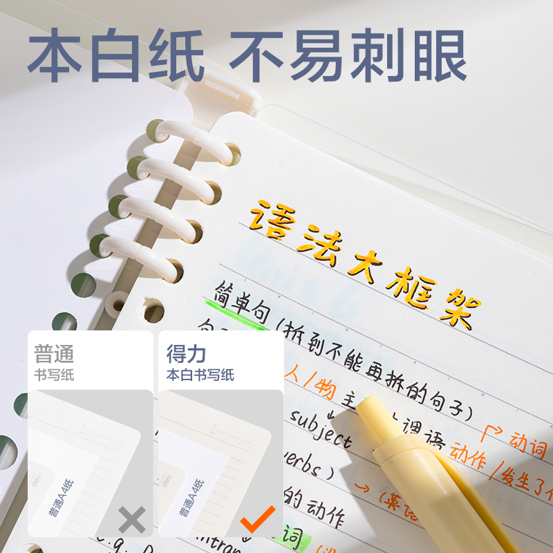 6008集团官方网站BDHB5-04觅光自由翻活页本-B5 40张(蓝)(本)
