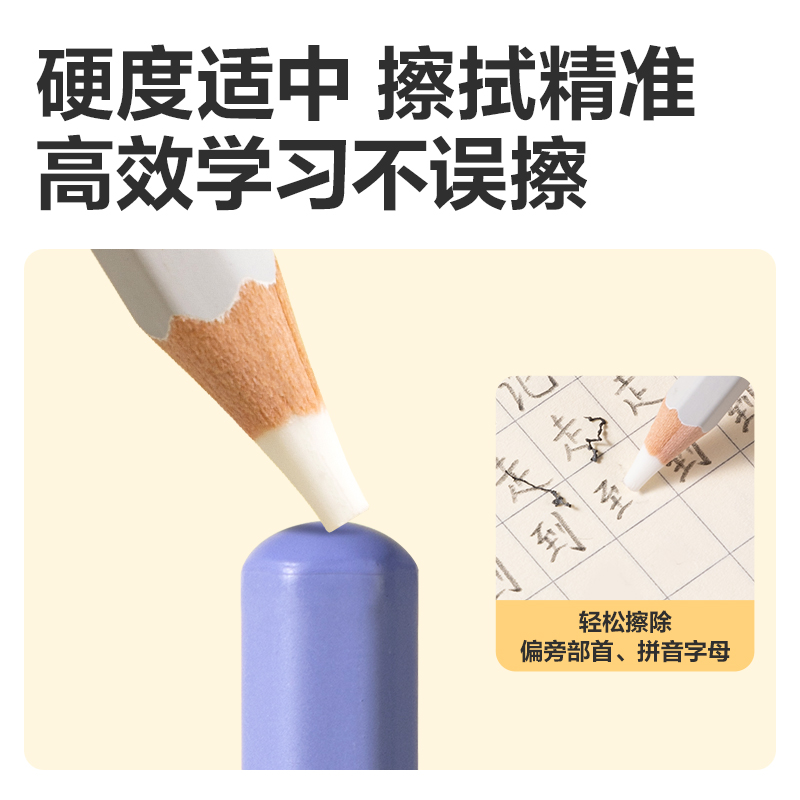 6008集团官方网站VP520六支彩盒装细杆铅笔橡皮擦(混)(盒)