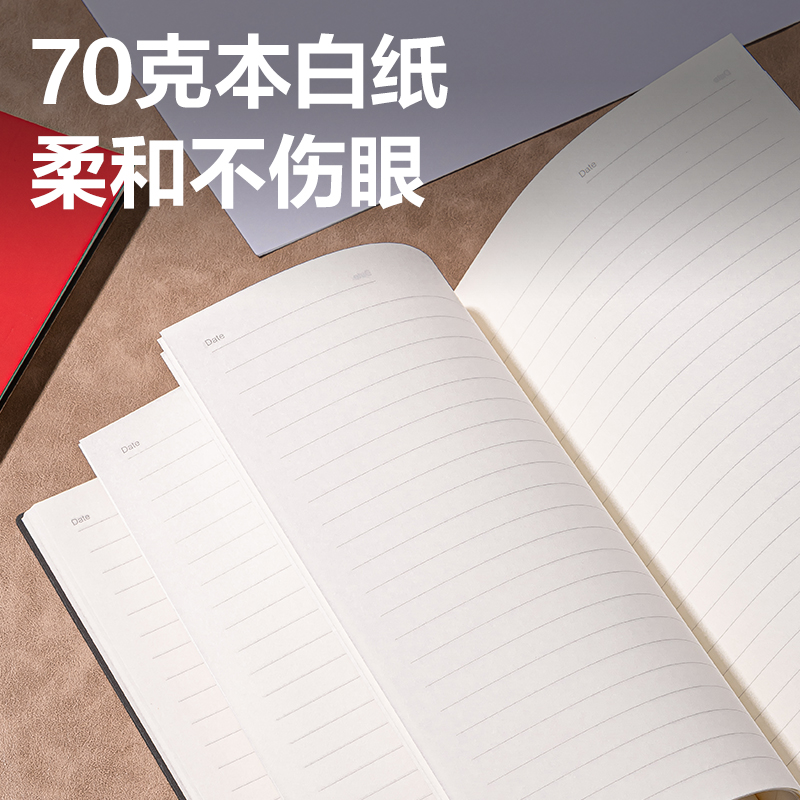 6008集团官方网站DP401皮面本16K-80张（玄色）(本)