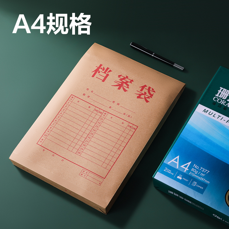 6008集团官方网站DP067_175g混浆牛皮纸30mm档案袋(黄)(10个/包)