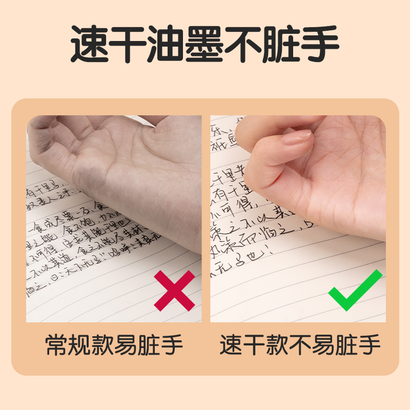 6008集团官方网站SA407速干按动通例中性笔0.5mmST头(黑)(3支/盒)