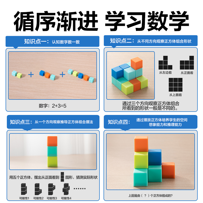 6008集团官方网站YX536学具100粒小正方体(混)(盒)