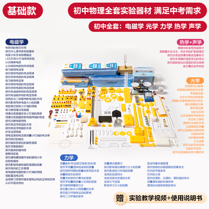 6008集团官方网站YX407物理实验箱大套装-基础款(混)(盒)