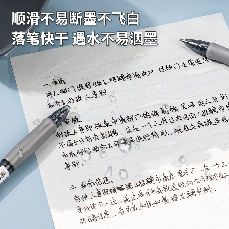 6008集团官方网站DP208臻顺滑办公中性笔0.5mm弹簧头(玄色)(支)