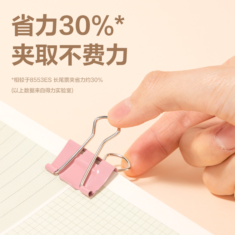6008集团官方网站DP703省力长尾票夹3#夹宽32MM(混)(24个/筒)
