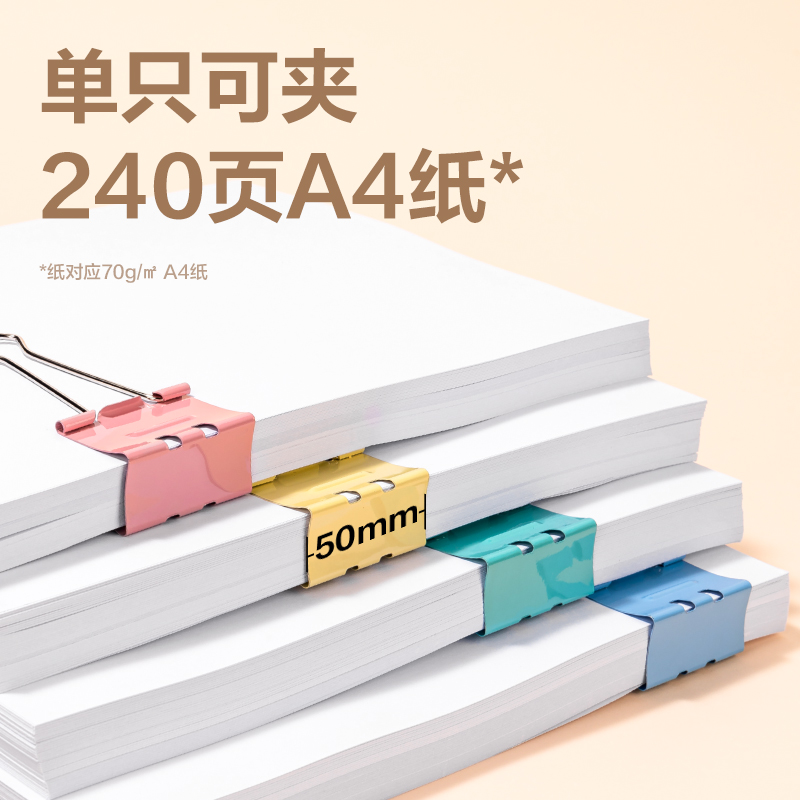 6008集团官方网站DP701省力长尾票夹1#夹宽50MM(混)(12个/筒)