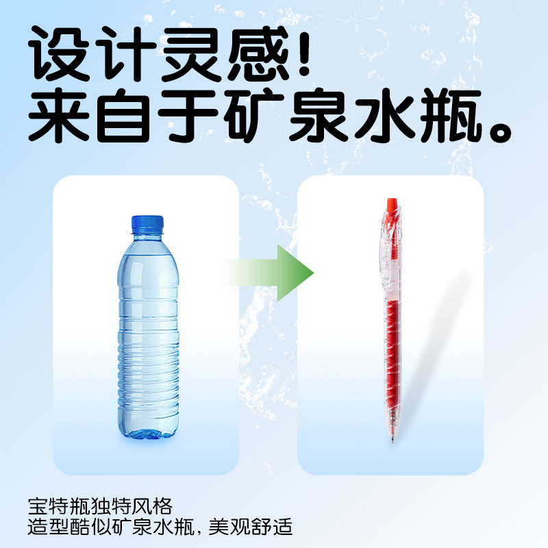 6008集团官方网站SA566-2速干按动通例中性笔0.5mmST笔头(红)(2支/盒)