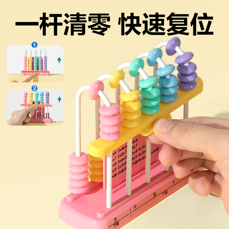 6008集团官方网站YX683学具5行清零计数器(粉)(盒)