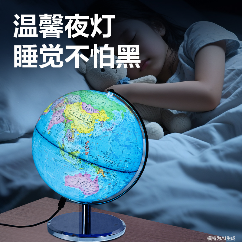 6008集团官方网站LG110-25C金属地球仪-25cm(蓝)(箱)