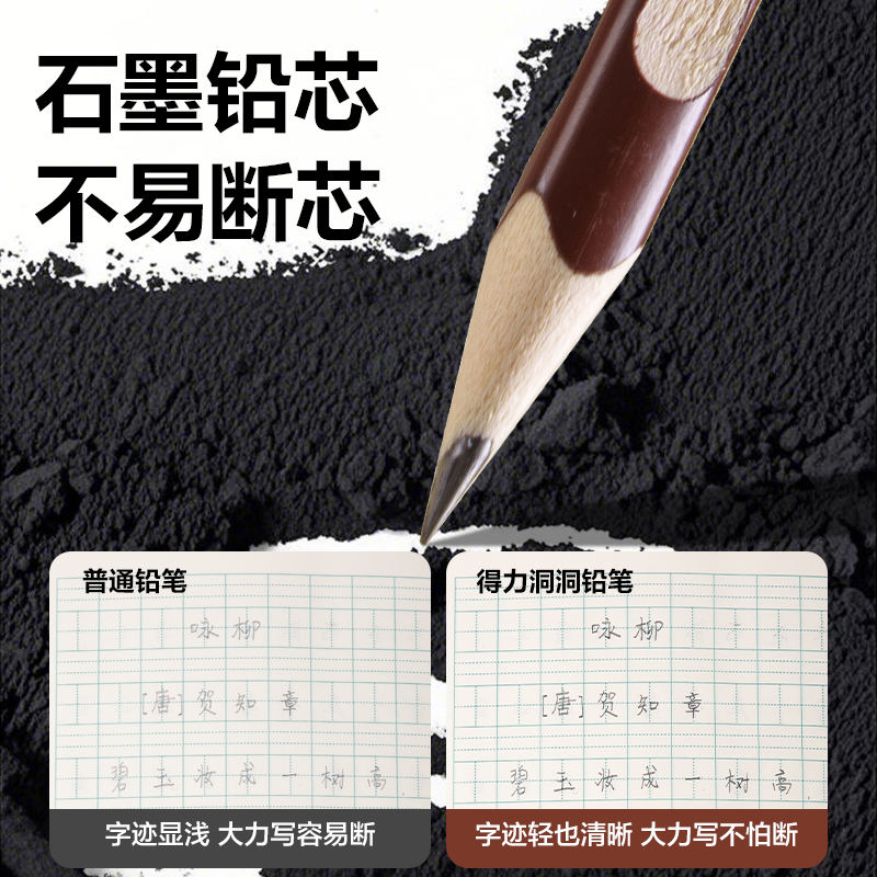 6008集团官方网站HC838-HB洞洞誊写铅笔HB(混)(10支/盒)
